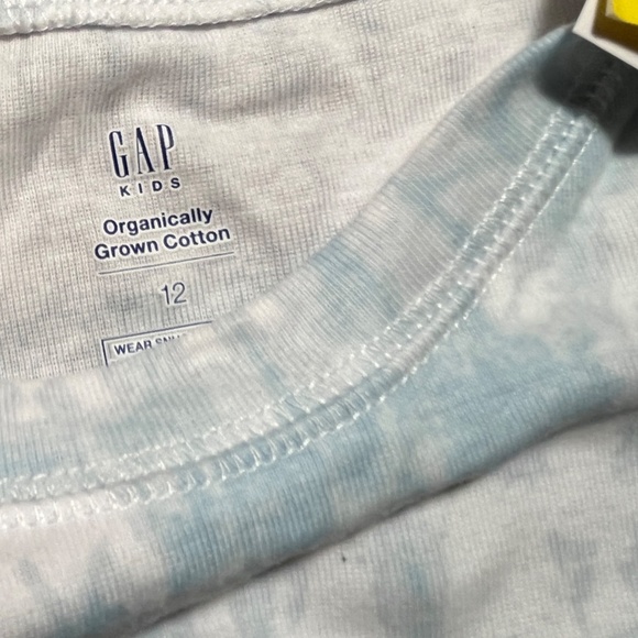 NWT Gap Kids Cotton Tie Dye Striped Pajama Set Blue Gray White 12 - Picture 2 of 2